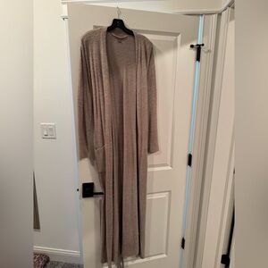 Barefoot Dreams CozyChic Lite Cardigan in Soft Gray